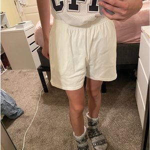 White Brandy Melville Gym/Sweat Shorts.
